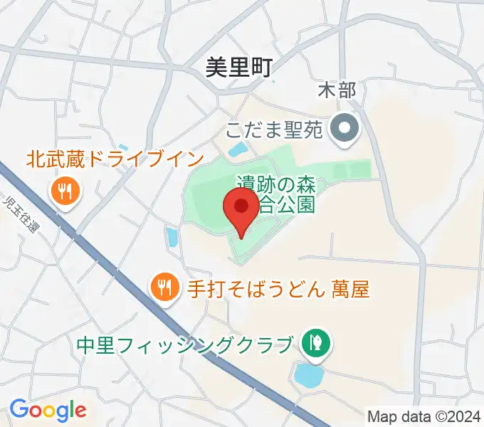 美里町遺跡の森館の地図