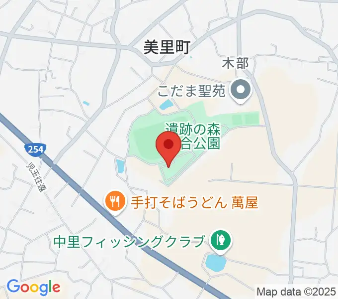 美里町遺跡の森館の地図