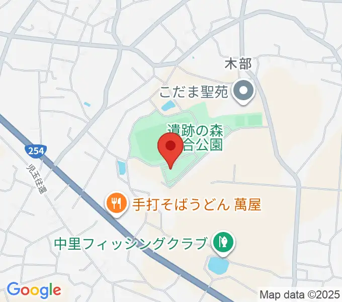 美里町遺跡の森館の地図