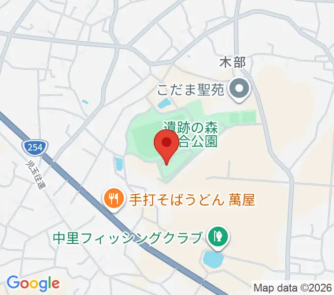 美里町遺跡の森館の地図