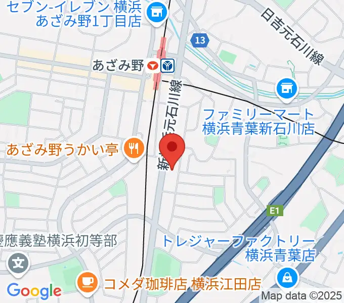 アートフォーラムあざみ野の地図
