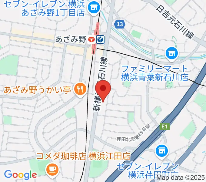 アートフォーラムあざみ野の地図