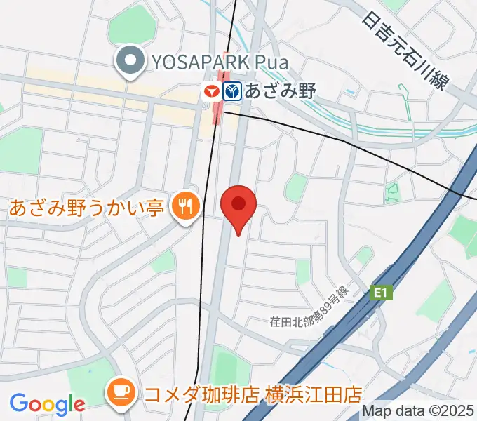 アートフォーラムあざみ野の地図