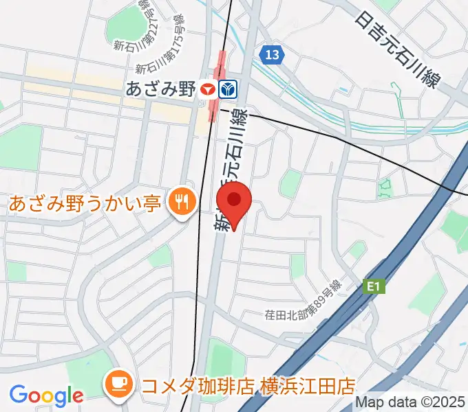 アートフォーラムあざみ野の地図