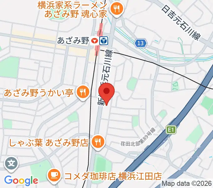 アートフォーラムあざみ野の地図