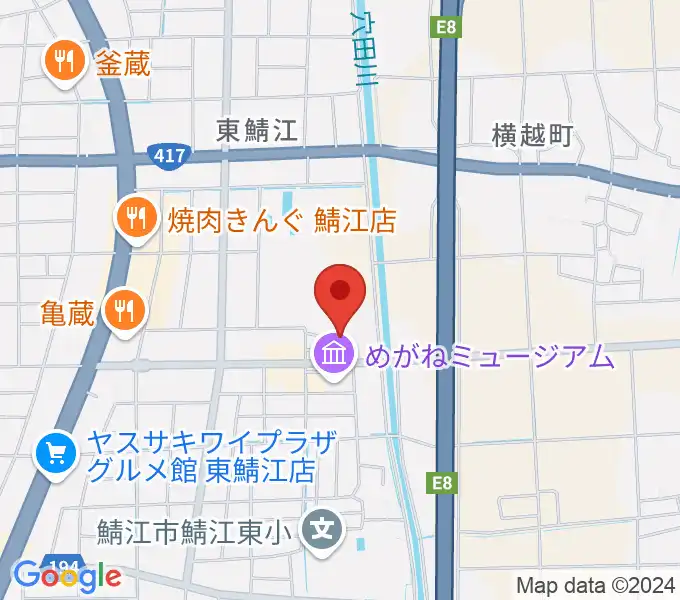 鯖江市文化センターの地図