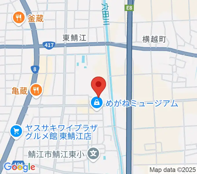 鯖江市文化センターの地図
