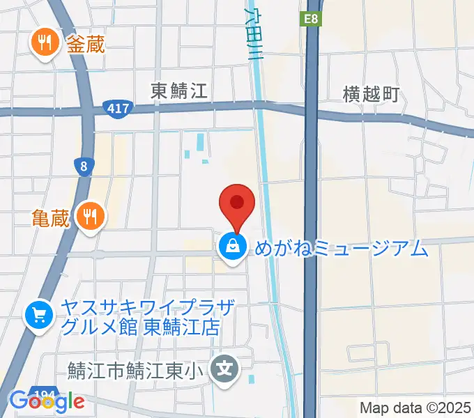 鯖江市文化センターの地図