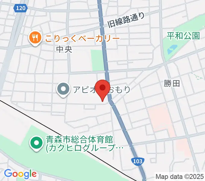 青森県民福祉プラザの地図