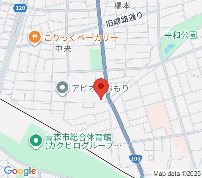 青森県民福祉プラザの地図