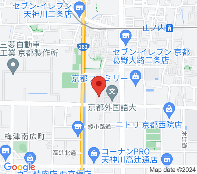 京都外国語大学 森田記念講堂の場所