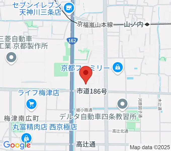 京都外国語大学 森田記念講堂の地図