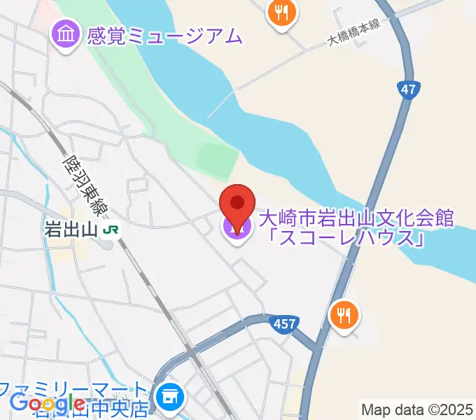 岩出山文化会館（スコーレハウス）の地図