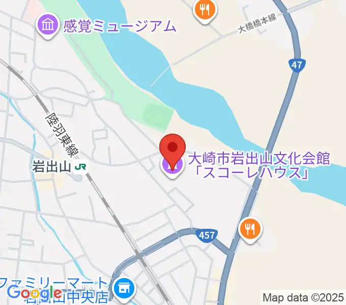岩出山文化会館（スコーレハウス）の地図