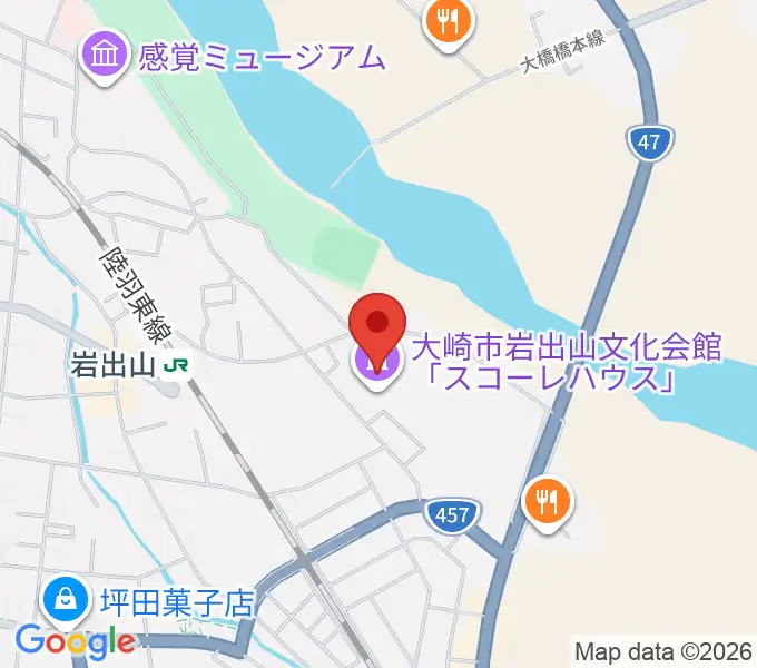 岩出山文化会館(スコーレハウス)の地図