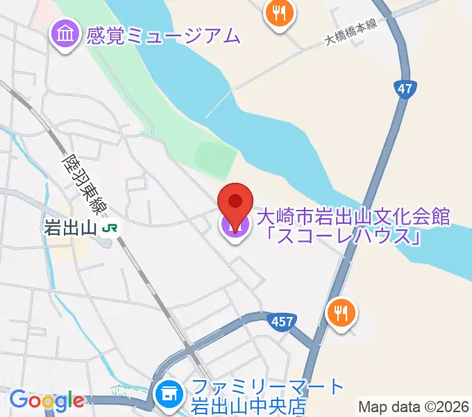 岩出山文化会館（スコーレハウス）の地図