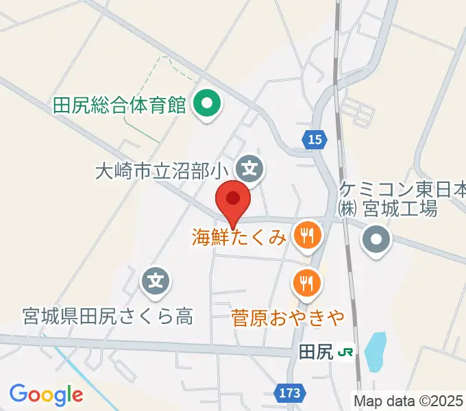大崎市田尻文化センターの地図