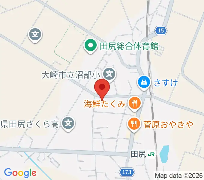大崎市田尻文化センターの地図