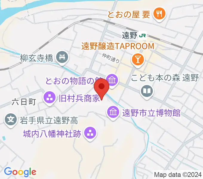 遠野市民センターの地図