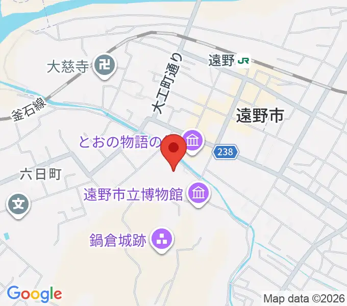 遠野市民センターの地図