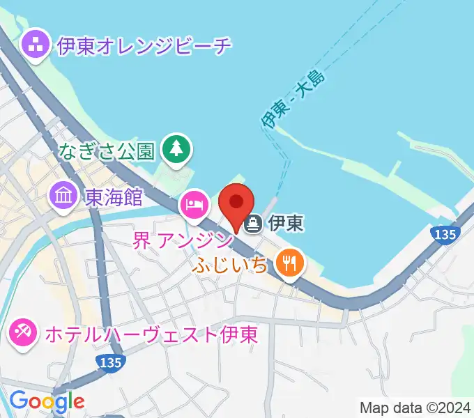 伊東市観光会館の地図