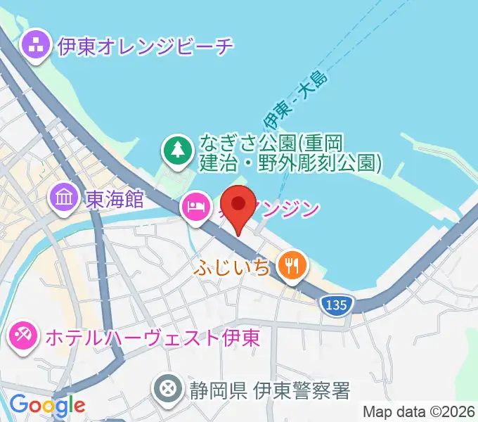 伊東市観光会館の地図