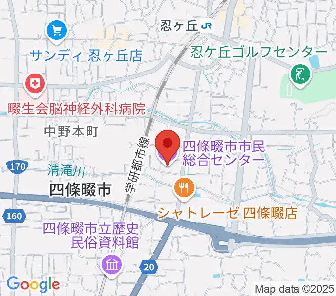 四條畷市市民総合センターの地図