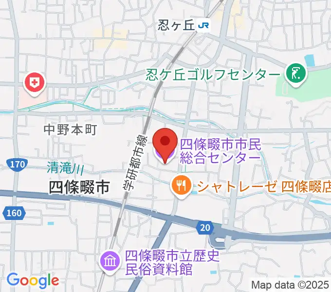 四條畷市市民総合センターの地図