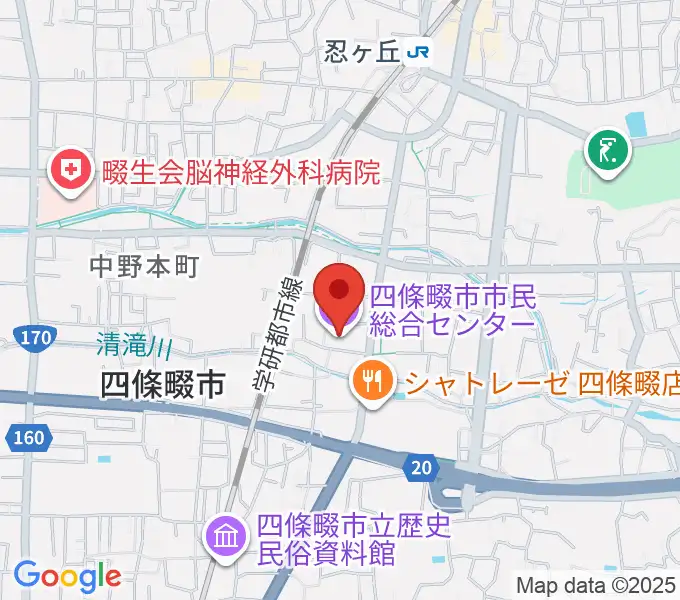 四條畷市市民総合センターの地図