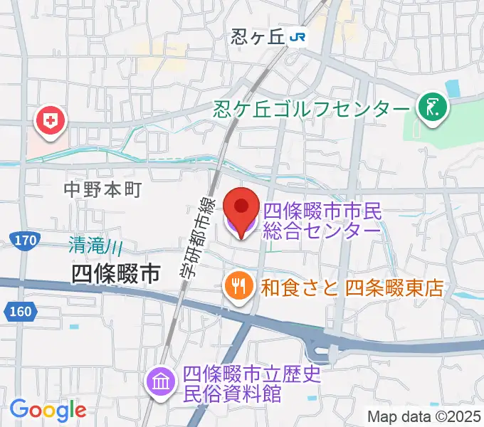四條畷市市民総合センターの地図