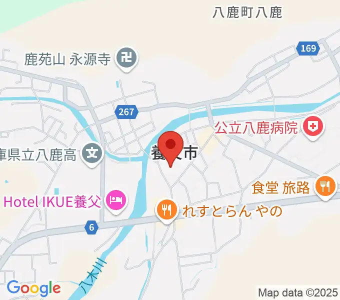 八鹿文化会館の地図