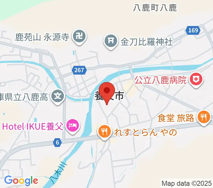 八鹿文化会館の地図