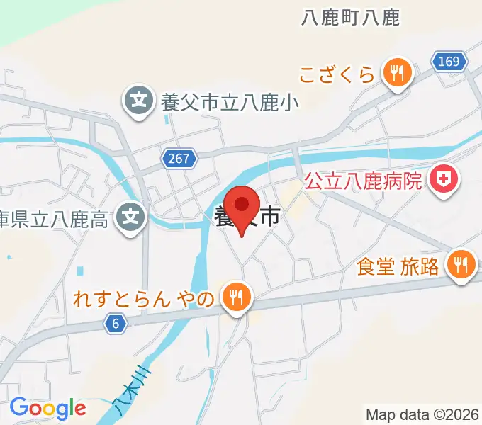 八鹿文化会館の地図