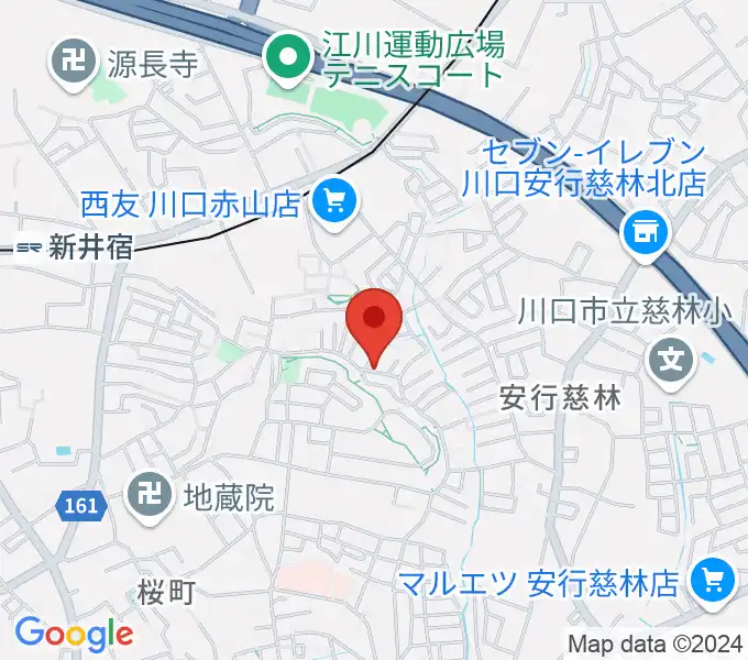 グリーンライト音楽教室の地図