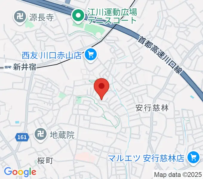 グリーンライト音楽教室の地図