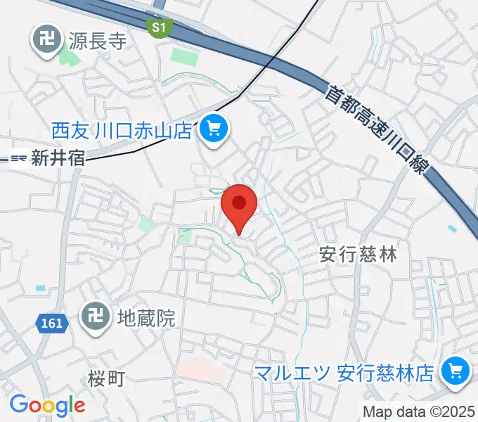 グリーンライト音楽教室の地図