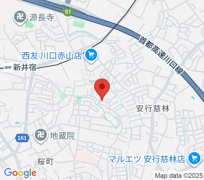 グリーンライト音楽教室の地図