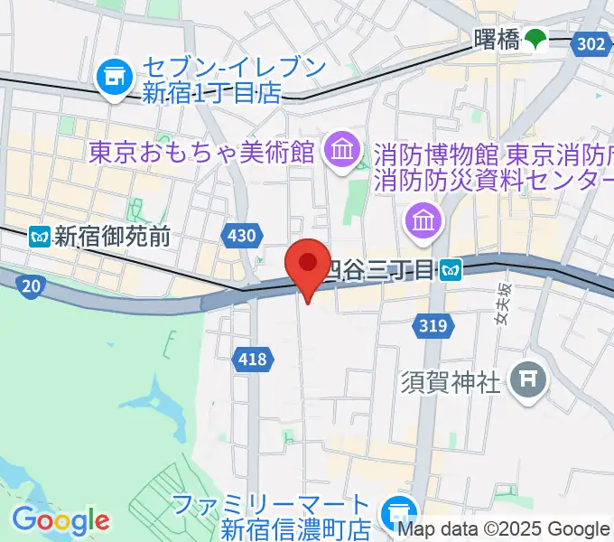 韓国文化院ハンマダンホールの地図