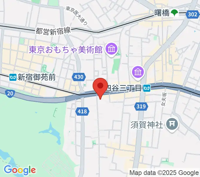 韓国文化院ハンマダンホールの地図