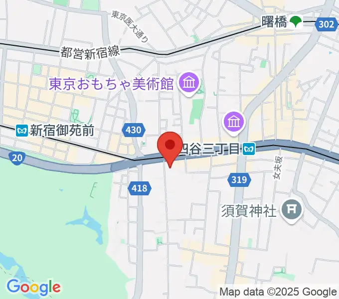 韓国文化院ハンマダンホールの地図