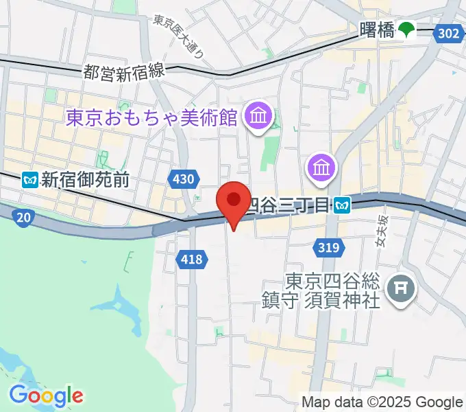 韓国文化院ハンマダンホールの地図