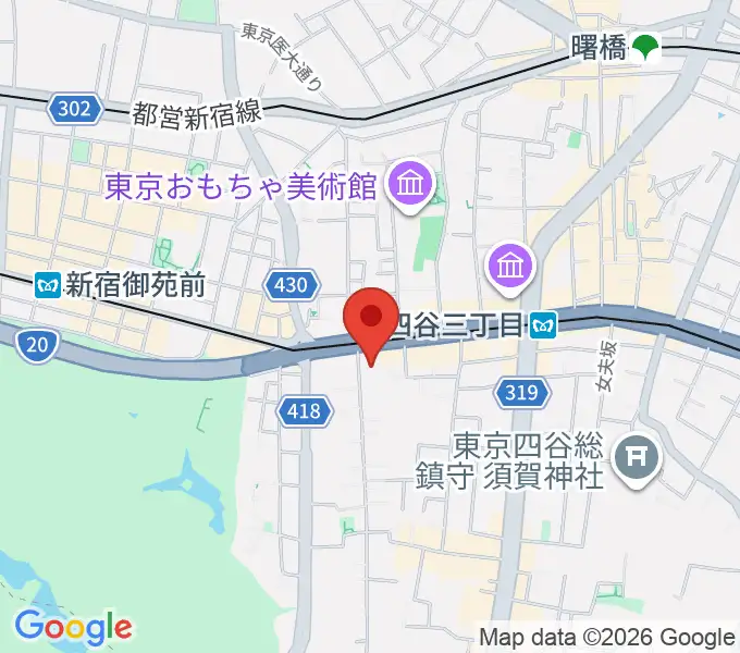 韓国文化院ハンマダンホールの地図