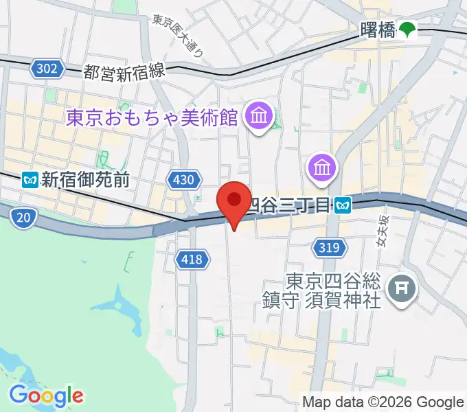 韓国文化院ハンマダンホールの地図