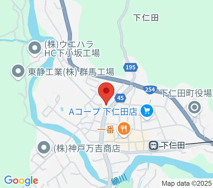 下仁田町文化ホールの地図