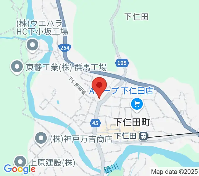 下仁田町文化ホールの地図