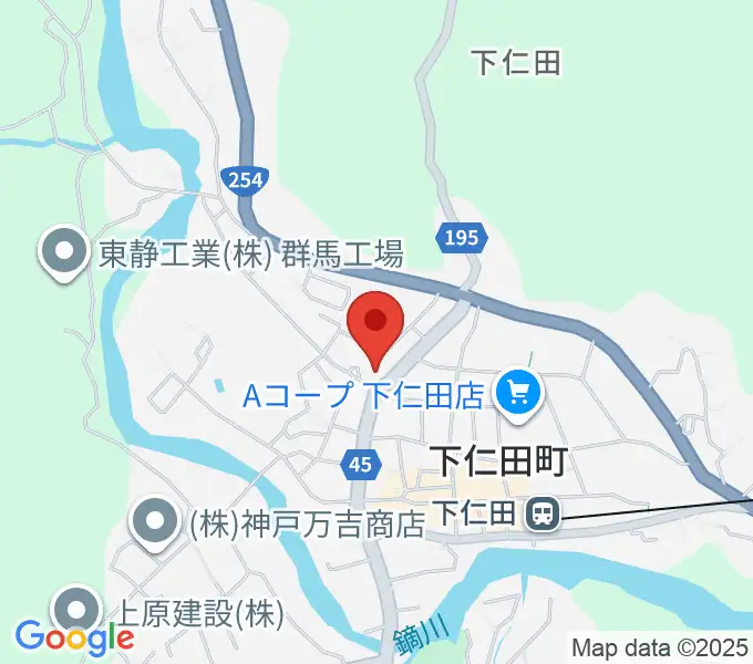 下仁田町文化ホールの地図