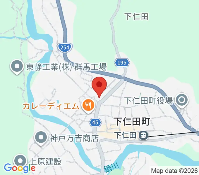 下仁田町文化ホールの地図