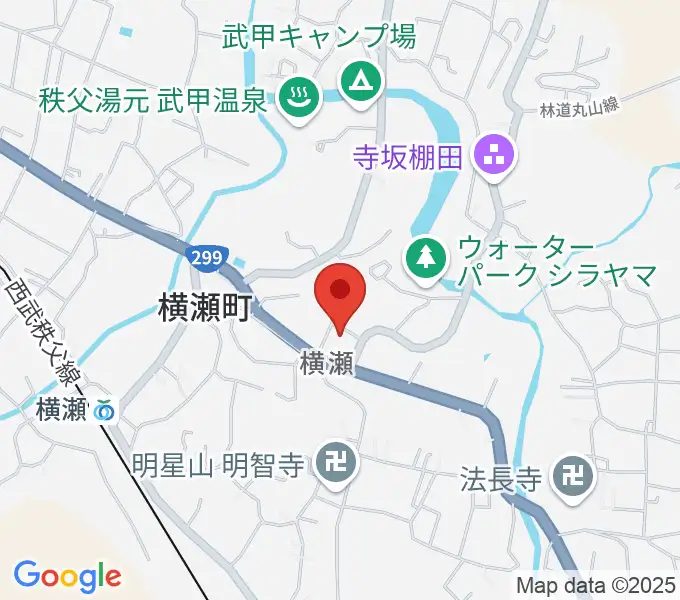 横瀬町町民会館の地図