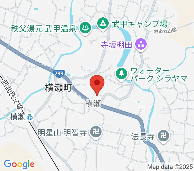 横瀬町町民会館の地図