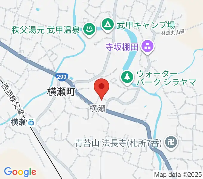 横瀬町町民会館の地図